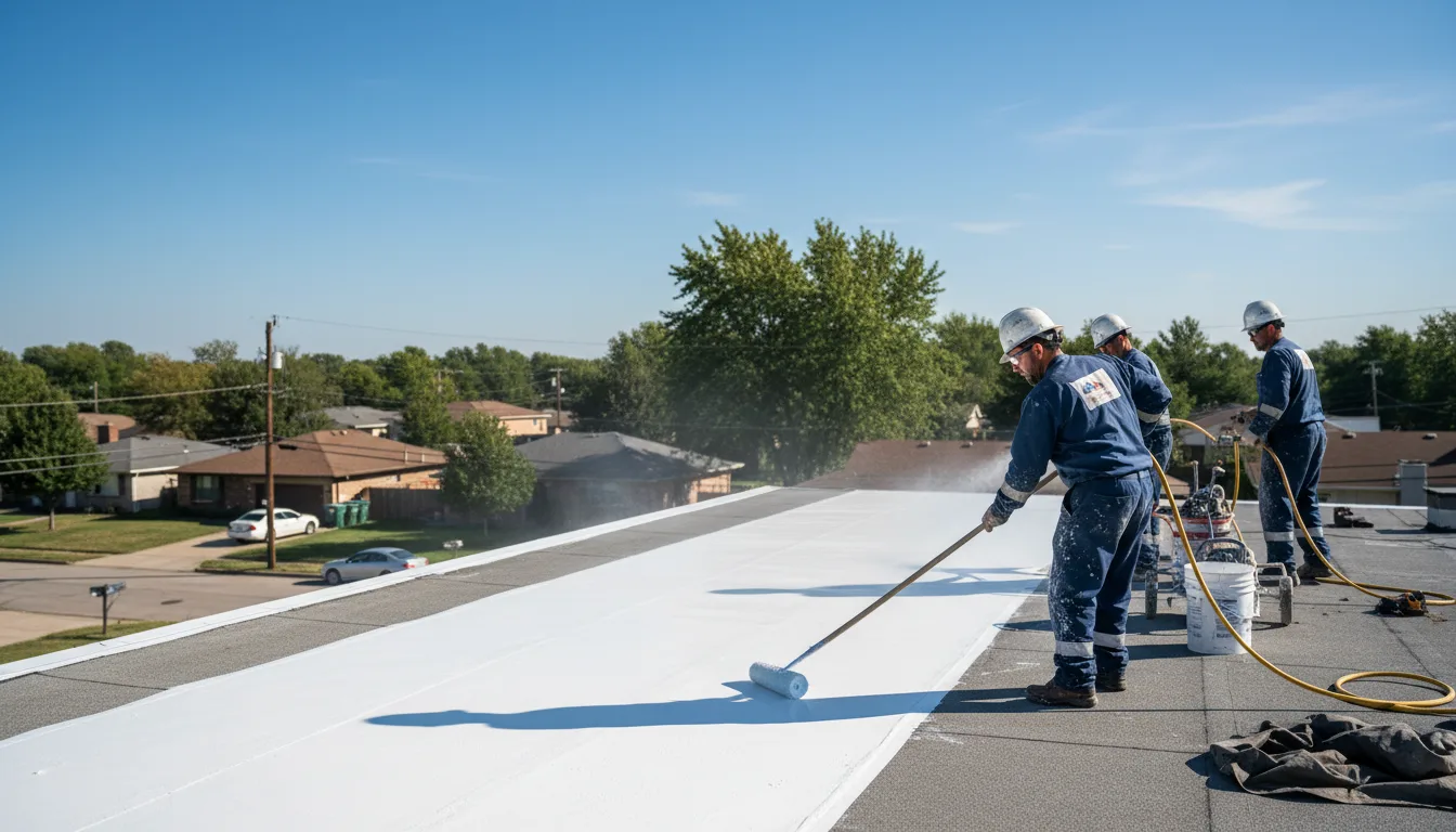 Commercial roof coating in Aquilla, TX near me